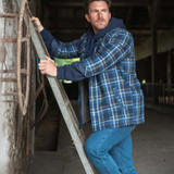 Hoggs of Fife Brunton fleece shacket with sherpa fleece lining and pockets ideal for wearing ont he farm or out on the field