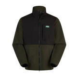 Ridgeline Men's Hybrid Fleece Jacket in Deep Forest offers warmth and durability ideal for farm work