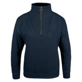 Jack Pyke Ladies Half Zip Sweatshirt Navy front view country sweatshirt with half zip funnel neck