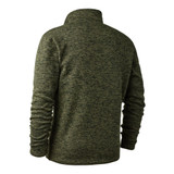Men’s Deerhunter Sarek knitted jacket in olive green shown from the back with a clean, fitted outdoor design