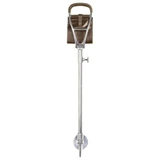 Adjustable shooting stick with spike and plate ferrule for stability on soft ground