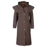 Rydale Bramham Ladies Full Length Coat in dark brown, front view