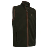 Deerhunter Cumbria Fleece Waistcoat in green, front view