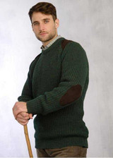 Aran Craft Fishermans Rib Wool Sweater