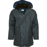 Hoggs of Fife waxed jacket in navy ideal for farmers and dog walkers in wet conditions