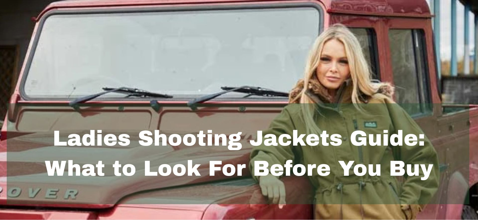 Women's shooting jackets for wet weather and countryside use