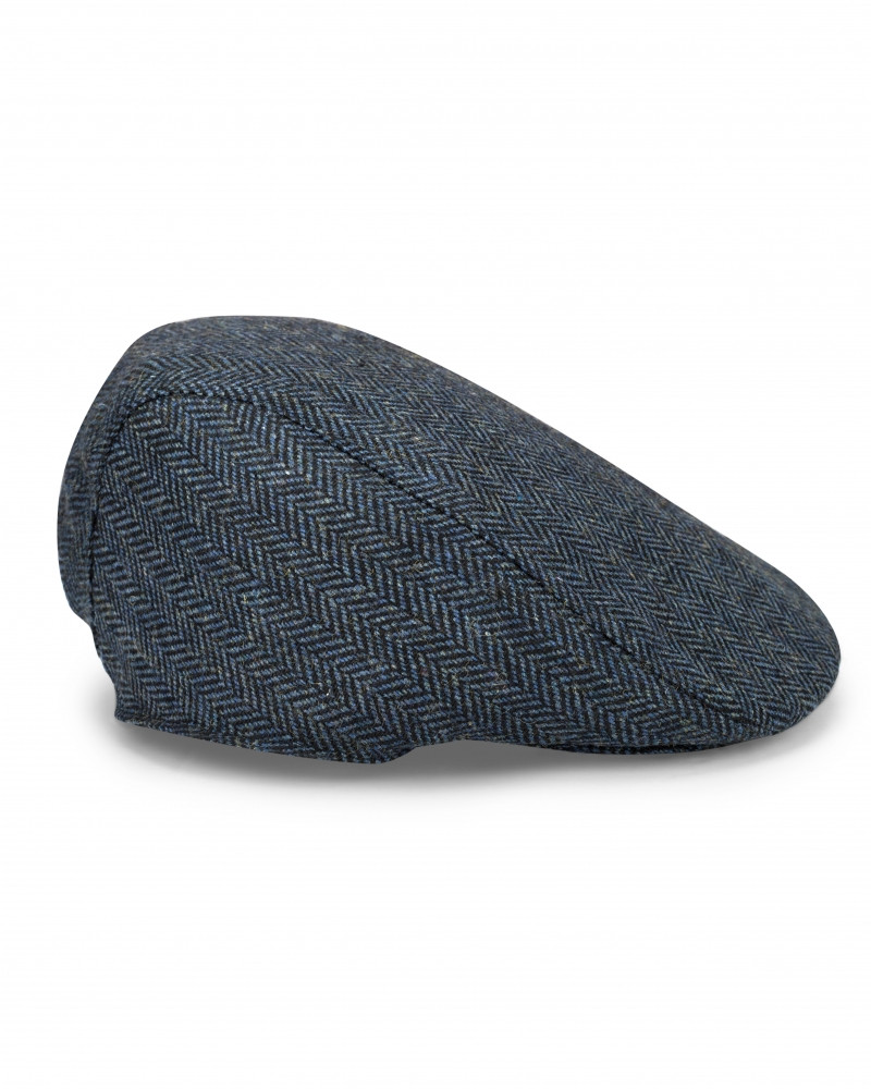 Hoggs of Fife Herringbone Waterproof Flat Cap Mens Caps