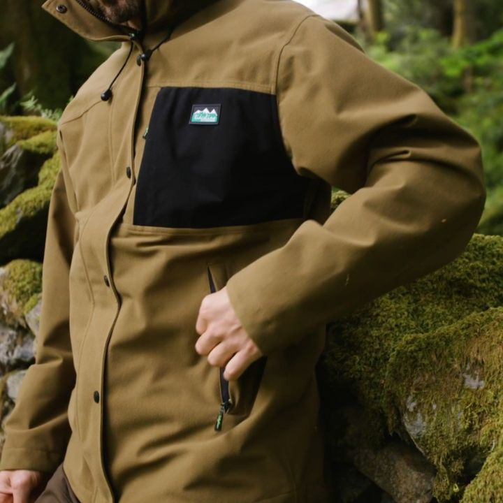 Giacca Ridgeline Tempest Forest Waterproof, Antivento E Traspirante, Con Cappuccio Fisso E Tasche Zip, Per Outdoor E Caccia