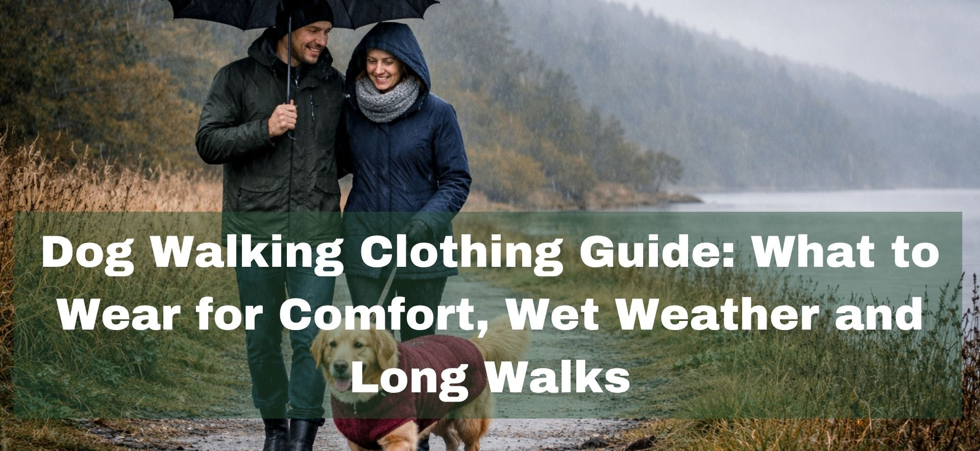 Dog walking clothing for wet weather and countryside walks