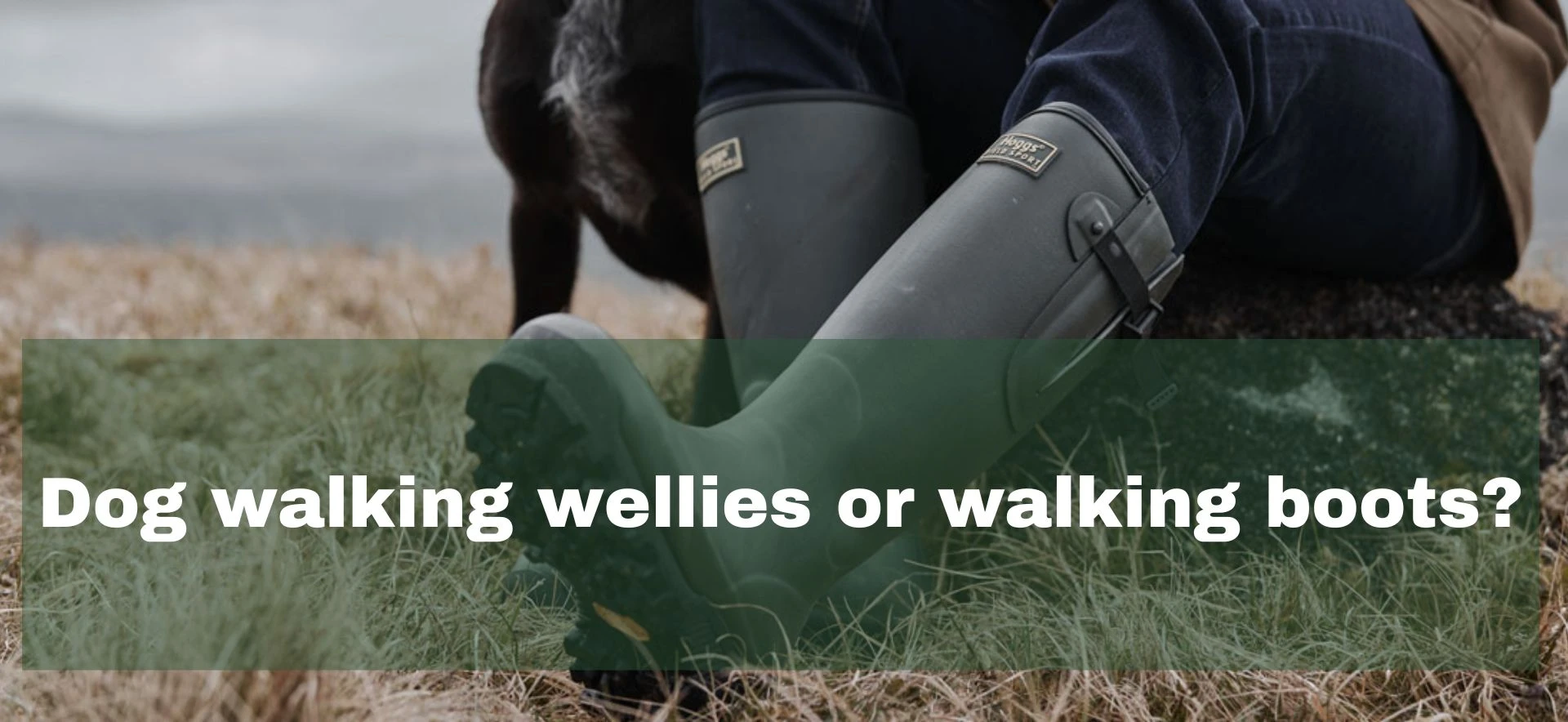 Dog walking wellies and walking boots compared for wet and muddy walks