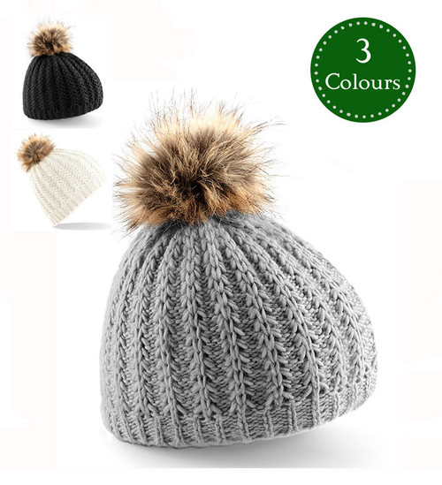 beechfield pom pom beanie