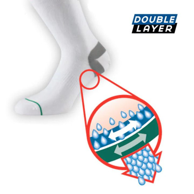 double layer walking socks designed to help reduce friction and prevent blisters