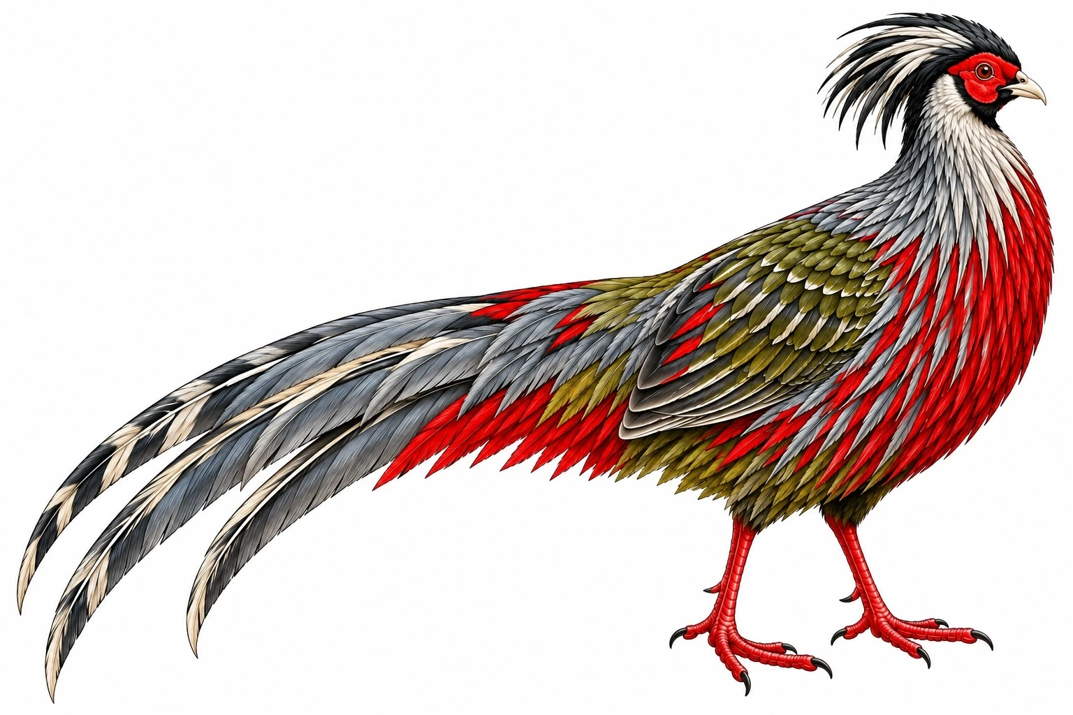 Male Blood Pheasant Ithaginis cruentus