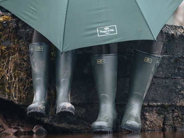 Dog walking wellies