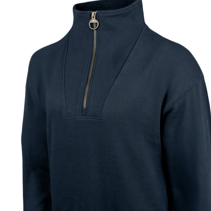 Jack Pyke Ladies Zip Sweatshirt in Navy Zip Detail