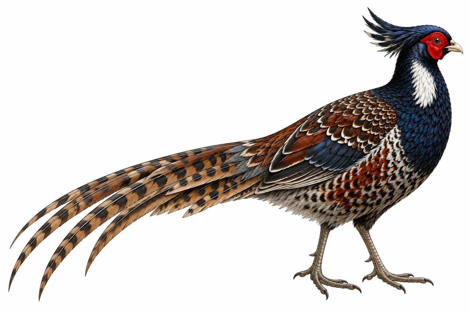 Male Koklass Pheasant Pucrasia macrolopha