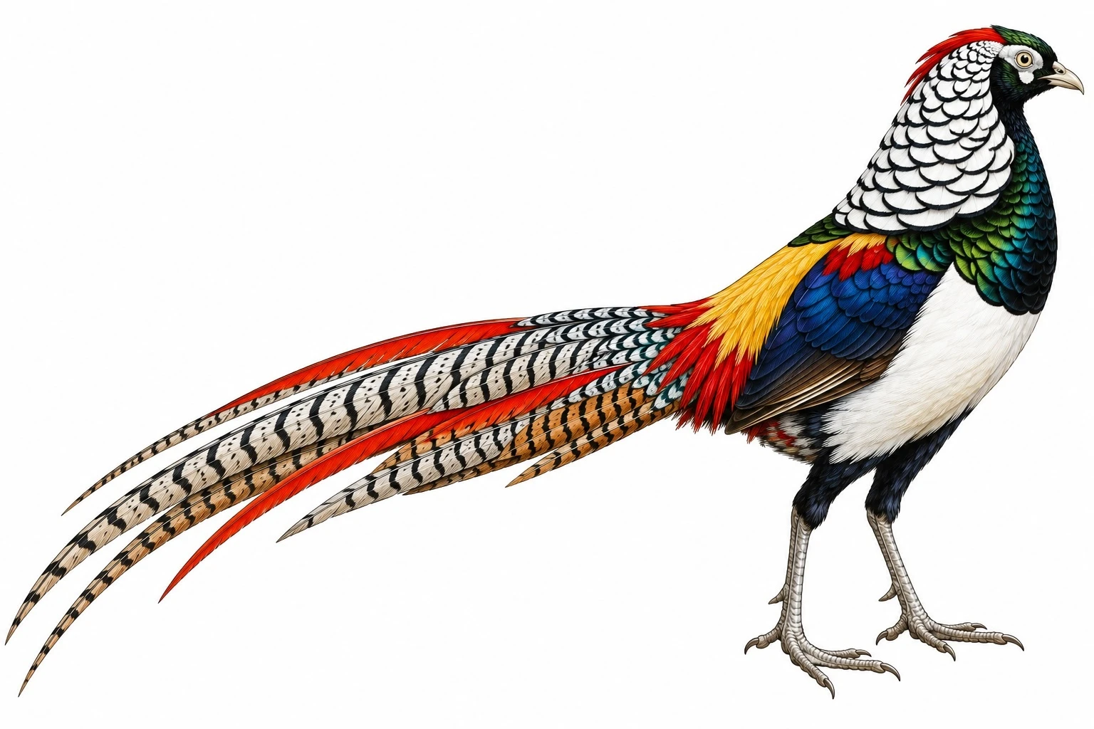 Male Lady Amherst's Pheasant Chrysolophus amherstiae