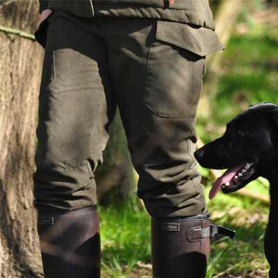 Game Hawk Trousers  Waterproof  Shooting  Hunters Green