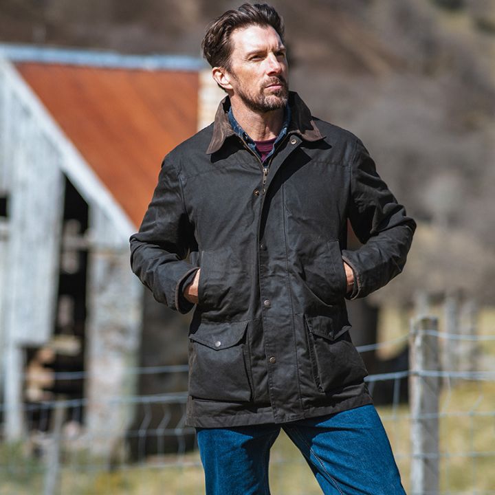 Hoggs of Fife Caledonia Men's Wax Jacket Cherry Tree Country