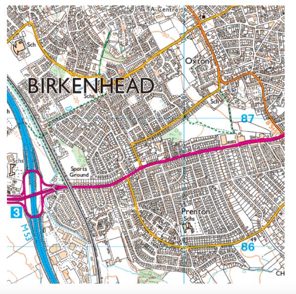 OS 266 Explorer Map for Wirral and Chester OS Maps - Main Image