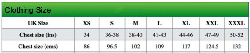 Hoggs Of Fife Size Chart