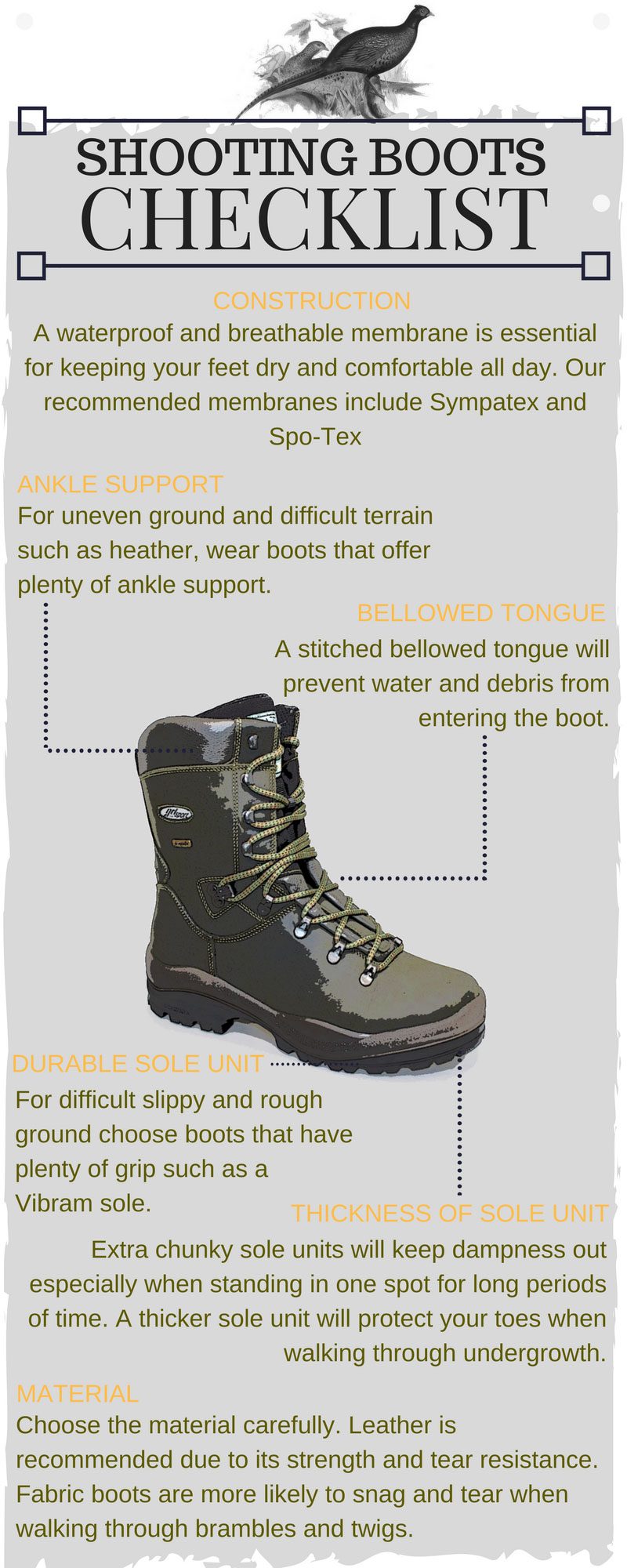 Shooting Boots Infographic