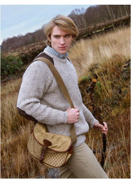 Aran Craft Wool Fishermans Jumper - Oatmeal