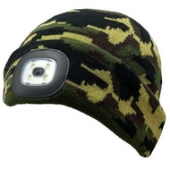 Camo beanie with LED head light