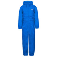 Kids trespass button waterproof all in one suit Blue