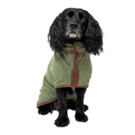 Dog drying coat by Ruff & Tumble in Moss