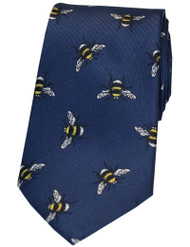 Flying Bumble Bee Silk Tie