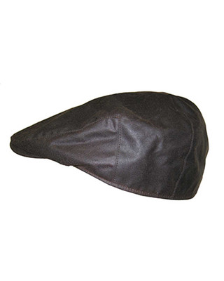 Hoggs of Fife Waxed Flat Cap Brown Country Clothing