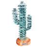 Stacked Glass Cactus 12" w/Sandstone