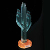 Vertical Glass Cactus 12" w/Sandstone