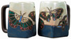 Mara Square Mug 12oz - Butterflies Blue