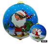 Skiing Santa 3" Ornament Set of 2