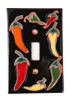 Circle of Chilis Dark Switch Plate Cover