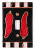 Red Chili Peppers Dark Switch Plate Cover