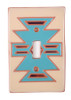 Turquoise Blanket Pattern Switch Plate Cover