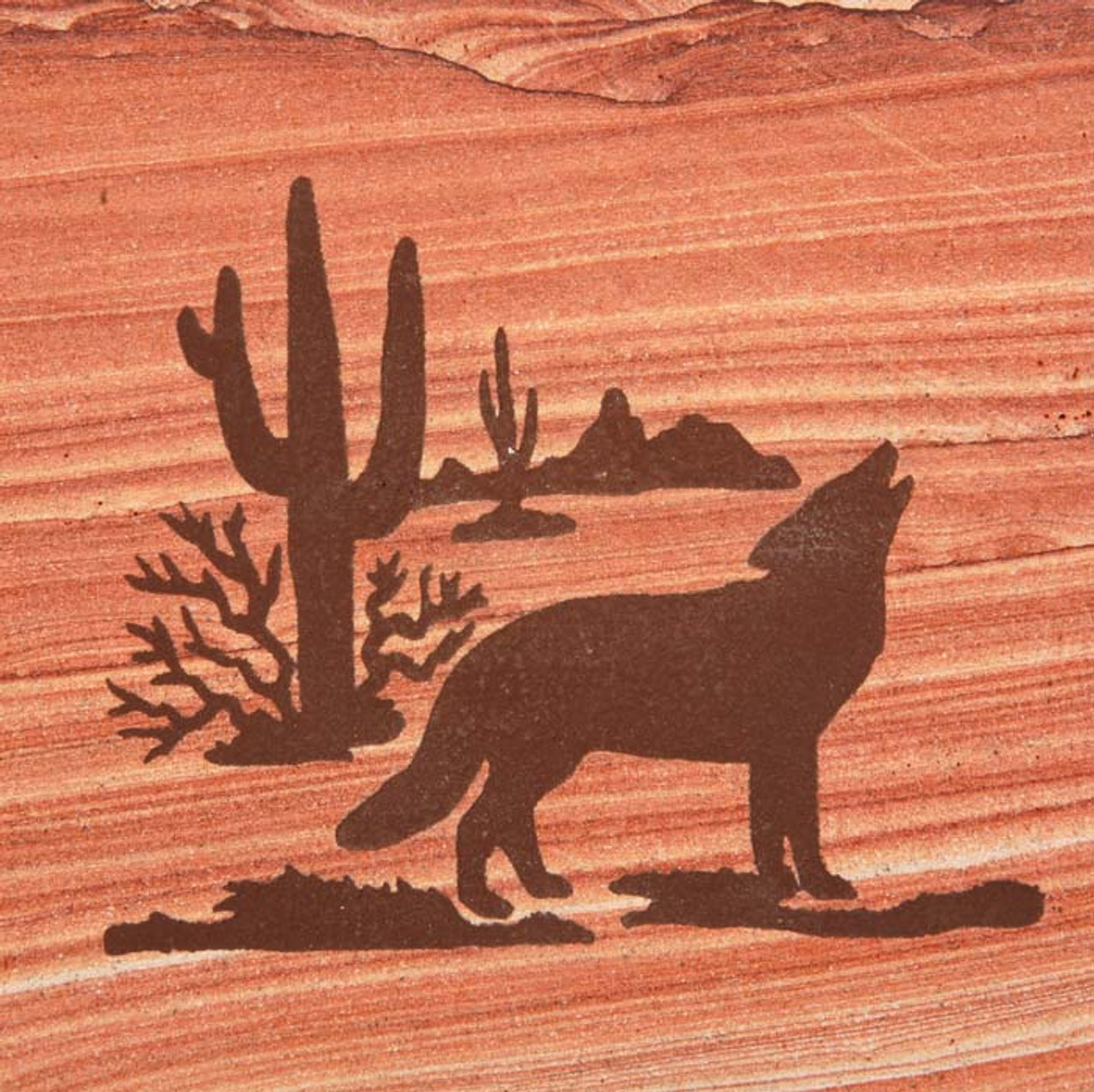 Cactus Scene w/ Coyote