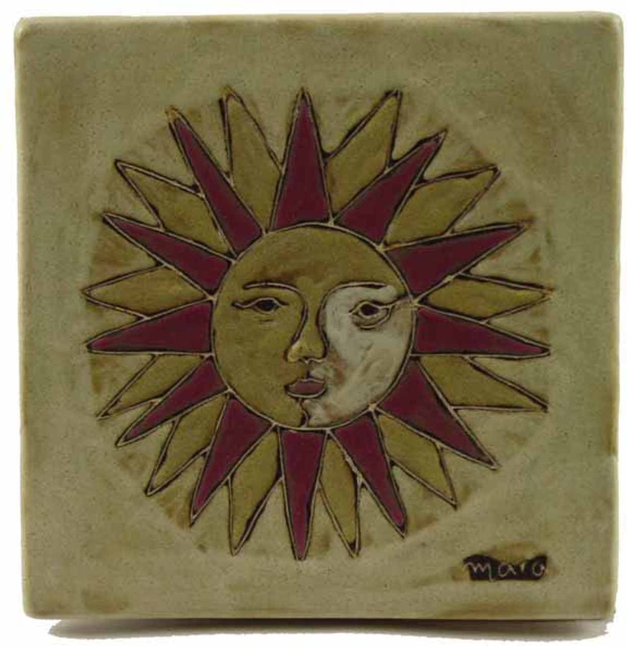 Mara Tile Trivet 6"X6" - Sun