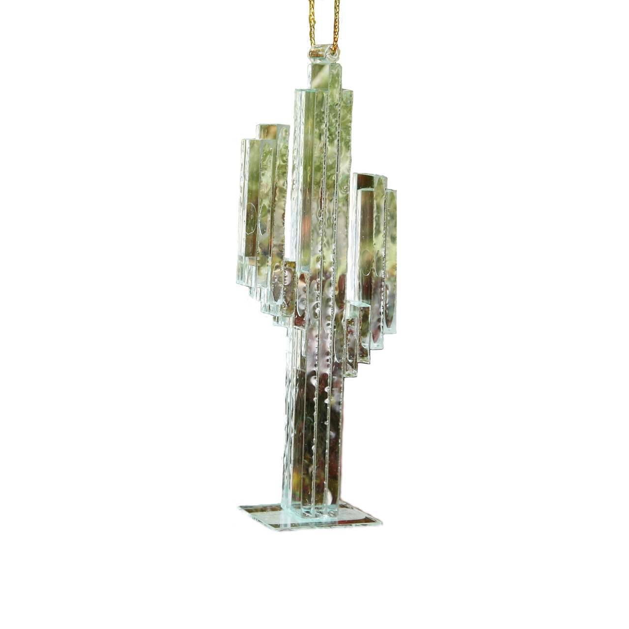 Glass Cactus Ornament - Set of 2