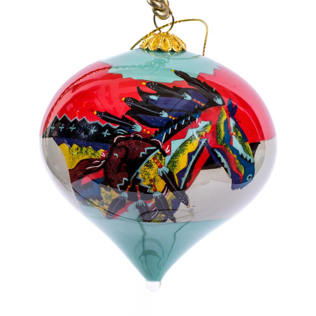 Dancing Colors - 3" Top Ornament Set of 2