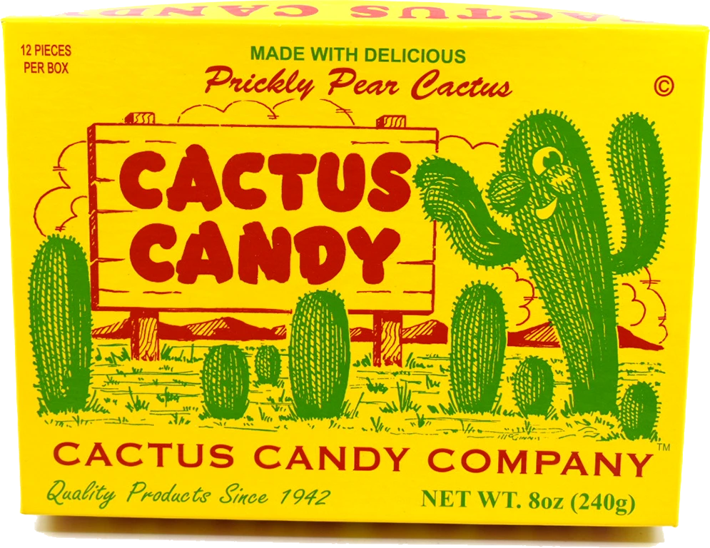 Prickly Pear Cactus Candy Squares, 1/2lb Box
