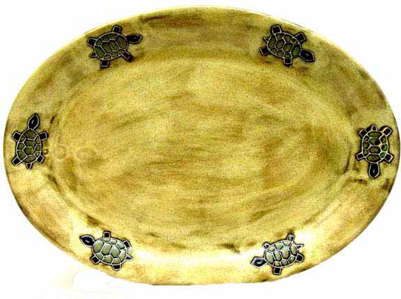 Mara Oval Serving Platter 13" - Desert Turtle