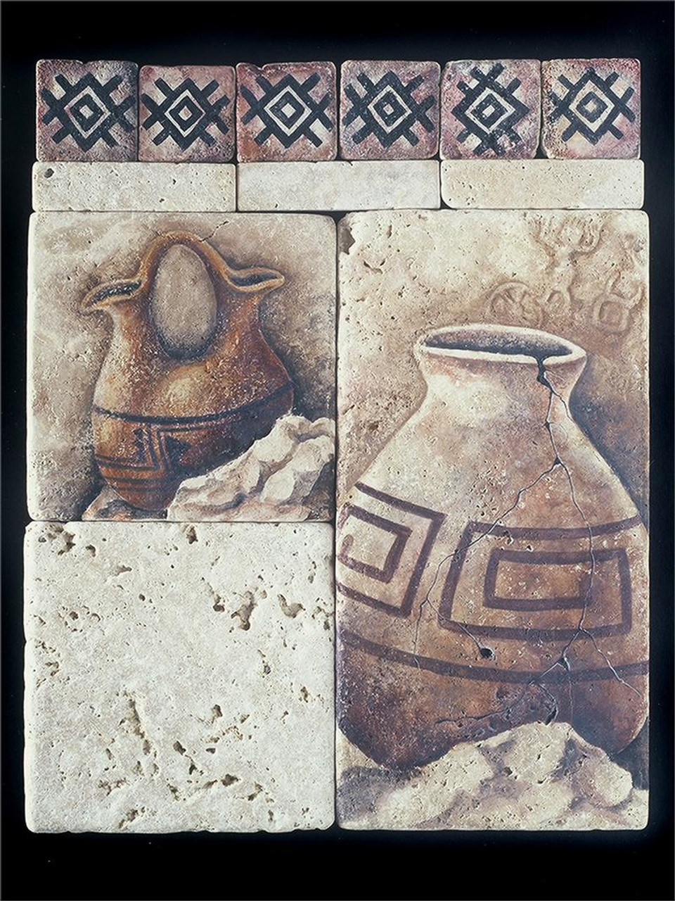 Wedding Pot/Cracked Pot Stone Tile - Sampler Display