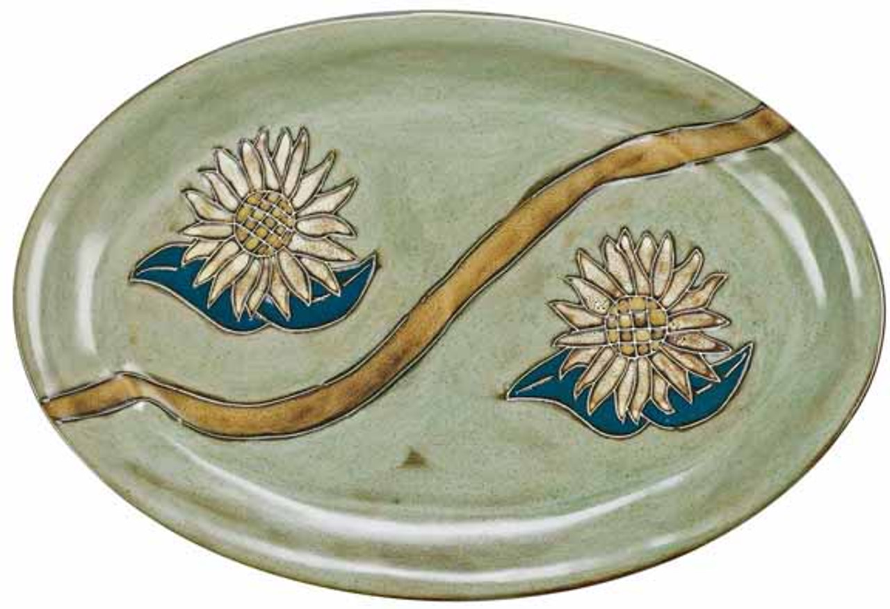 Mara Oval Serving Platter 16" - Sunflower