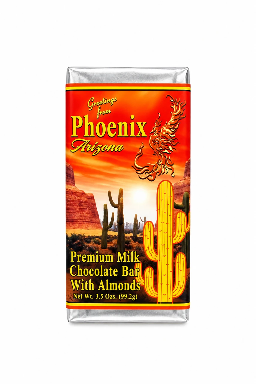 Premium Milk Chocolate Bar With Almonds 3.5oz