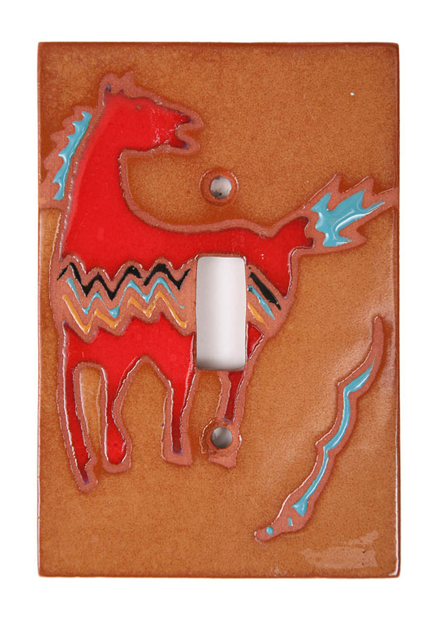 Red Spirit Pony Switch Plate Cover