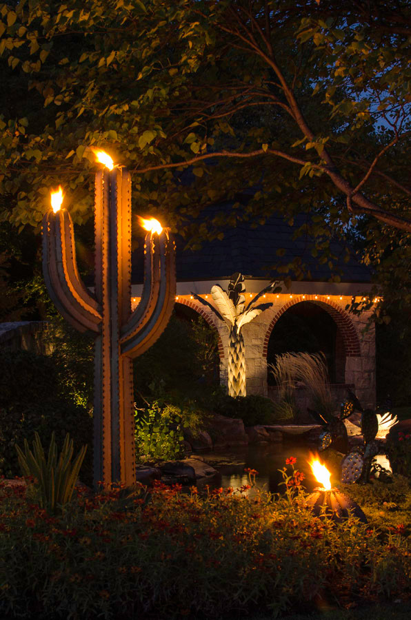 Saguaro Cactus with 3 Torches - Arizona Gifts
